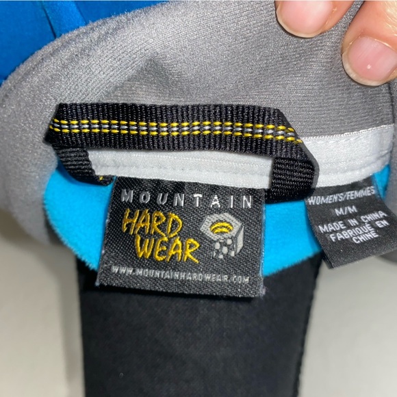 Mountain HardWear Jacket Womens Full Zip  Pockets Logo Blue M Fleece Lined - Picture 6 of 11